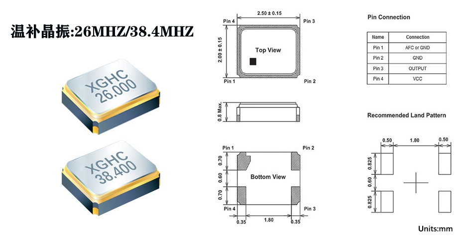 溫補(bǔ)晶振實(shí)物與尺寸結(jié)構(gòu)圖 溫補(bǔ)晶振實(shí)物與尺寸結(jié)構(gòu)圖