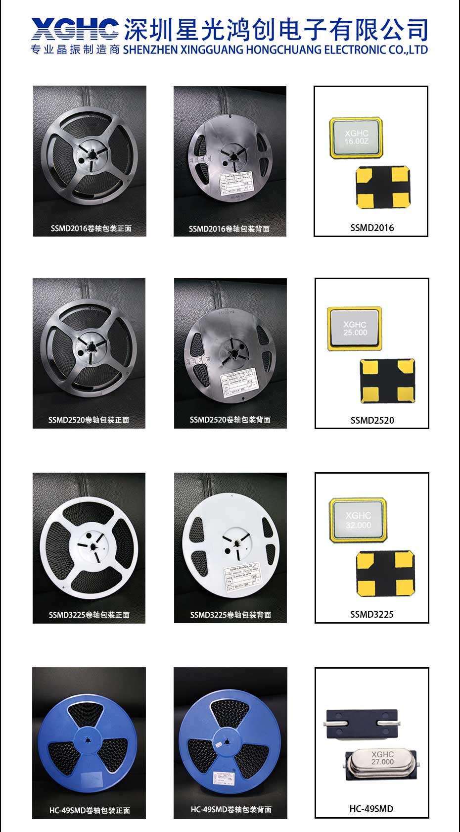 星光鴻創(chuàng)晶振包裝示意圖 星光鴻創(chuàng)晶振包裝示意圖